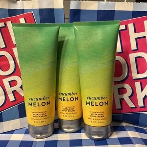 THREE Cucumber Melon Ultra Shea Body Cream Set Bath & Body Works Online Exclusiv